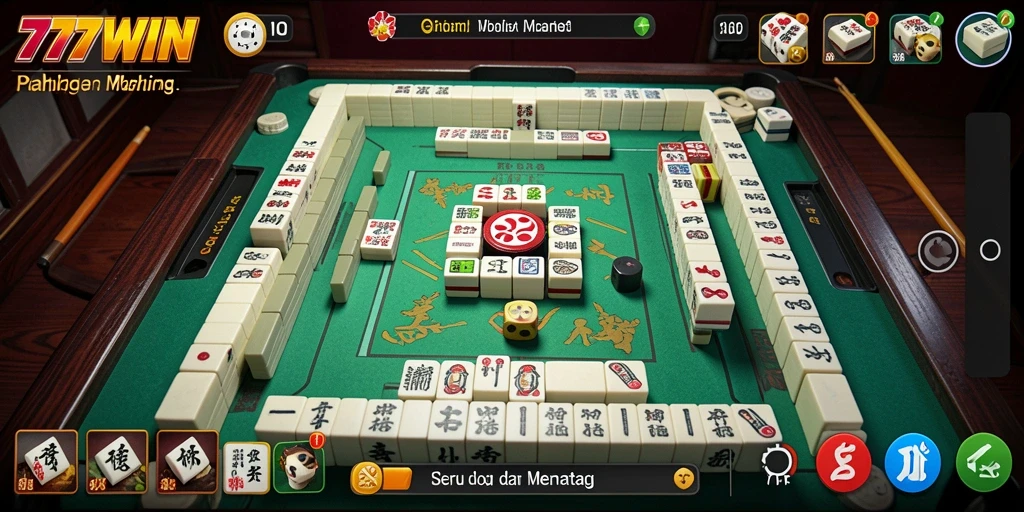 Gameplay Mahjong seru di aplikasi 777WIN.