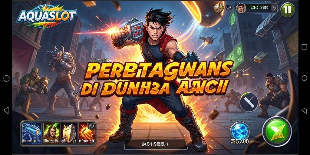 Tangkapan layar menunjukkan momen menegangkan dari gameplay AQUASLOT.