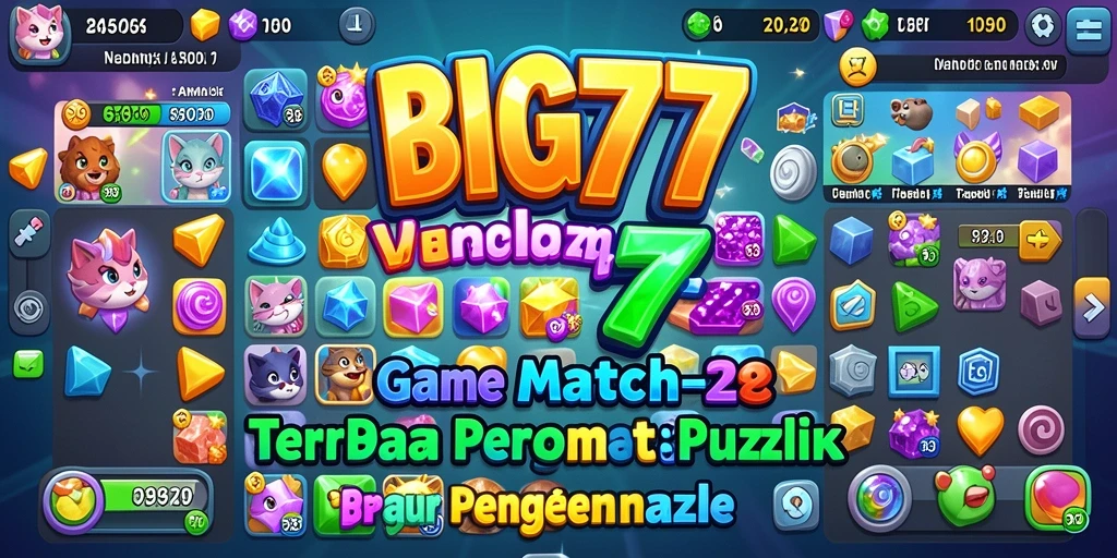 Tangkapan layar gameplay <strong>BIG77</strong> menunjukkan suasana seru permainan Match-3.