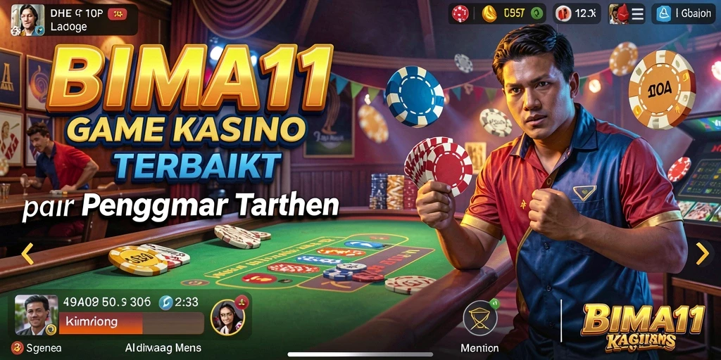 Tampilan antarmuka menarik dalam gameplay Kasino BIMA11.