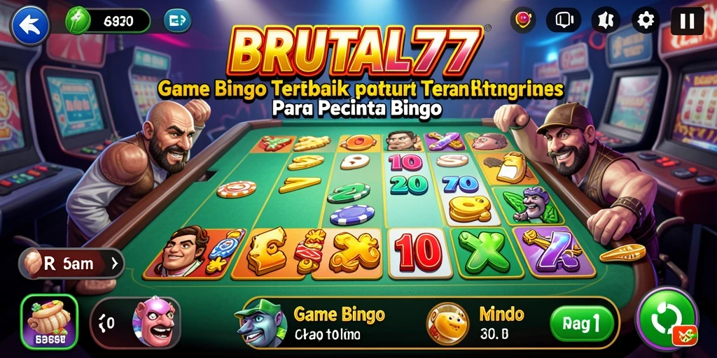 Tampilan fitur gameplay yang mengasyikkan di BRUTAL77.