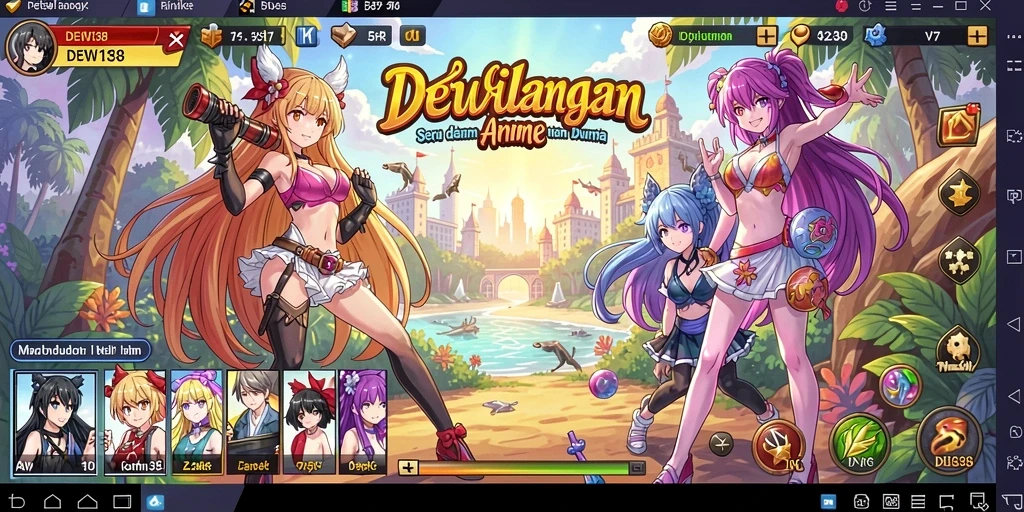 Tampilan gameplay anime yang memikat dan penuh warna.