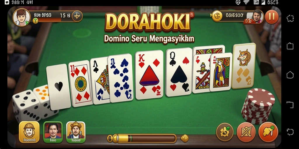 Screenshot gameplay DORAHOKI yang seru dan interaktif.
