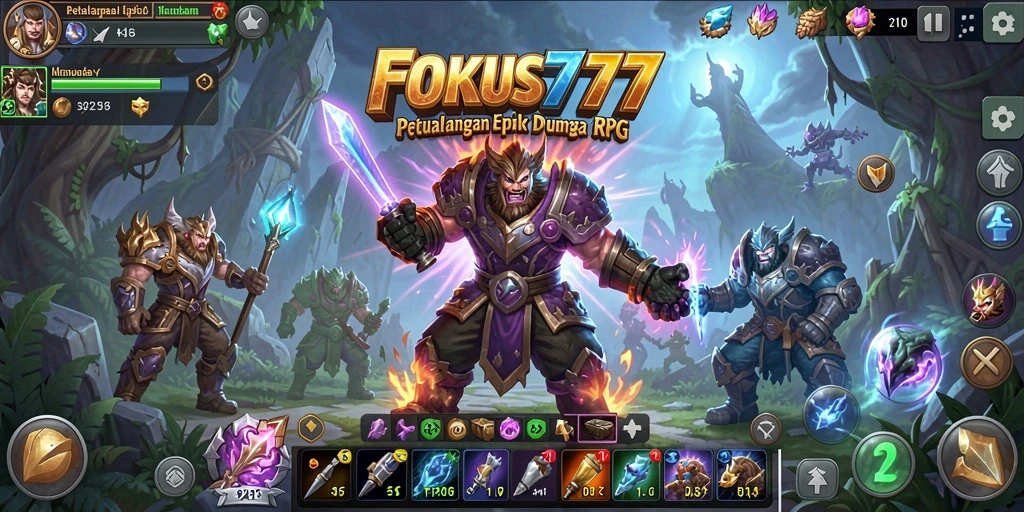 Tampilan menarik dari gameplay RPG FOKUS777