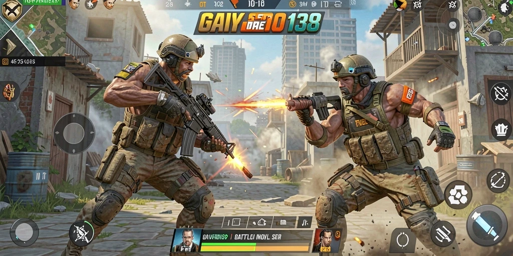 Screenshot GAYO138 menampilkan aksi seru dalam pertempuran Battle Royale.
