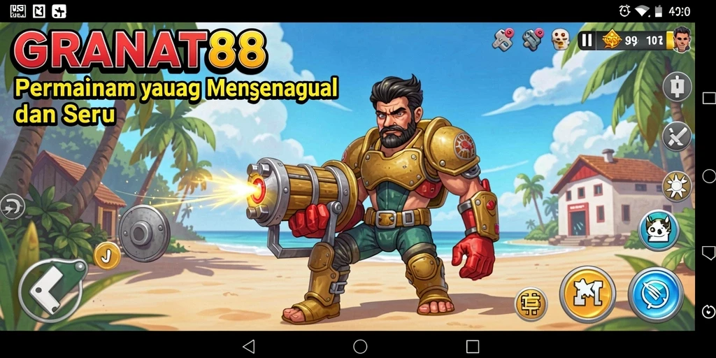 Tampilan gameplay seru dari GRANAT88 dengan warna-warni yang menarik.