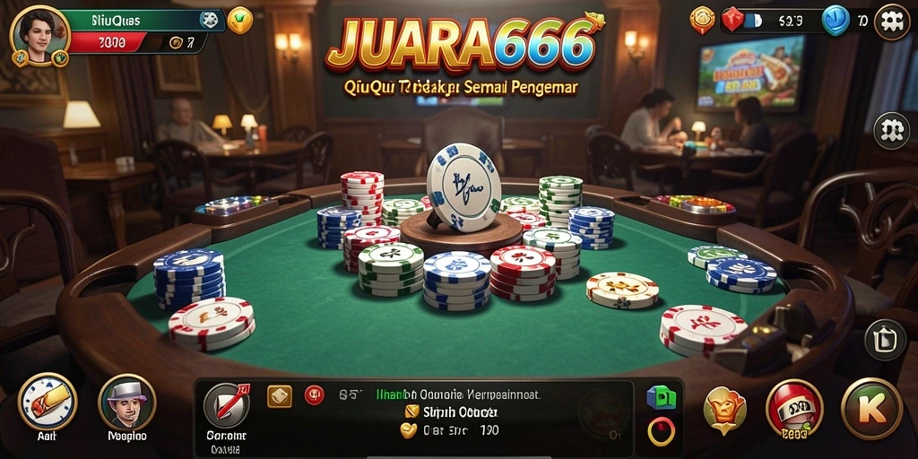 Screenshot gameplay JUARA666 menampilkan aksi seru QiuQiu.