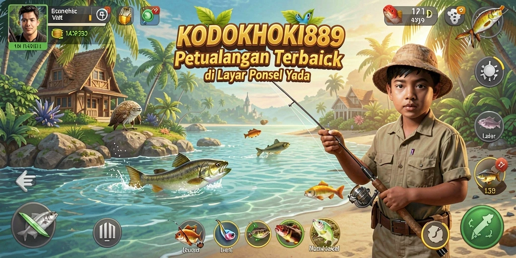 Gameplay menarik KODOKHOKI889 saat menangkap ikan.