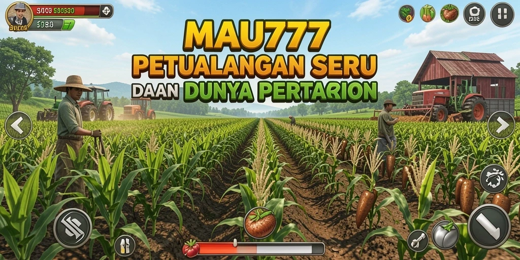 Tampilan gameplay MAU777 dengan berbagai tanaman yang tumbuh subur.