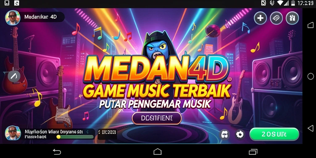 Tampilan gameplay <strong>MEDAN4D</strong> dengan berbagai lagu menarik untuk dimainkan.