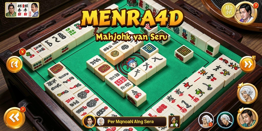Tampilan menarik dari gameplay Mahjong di MENARA4D.