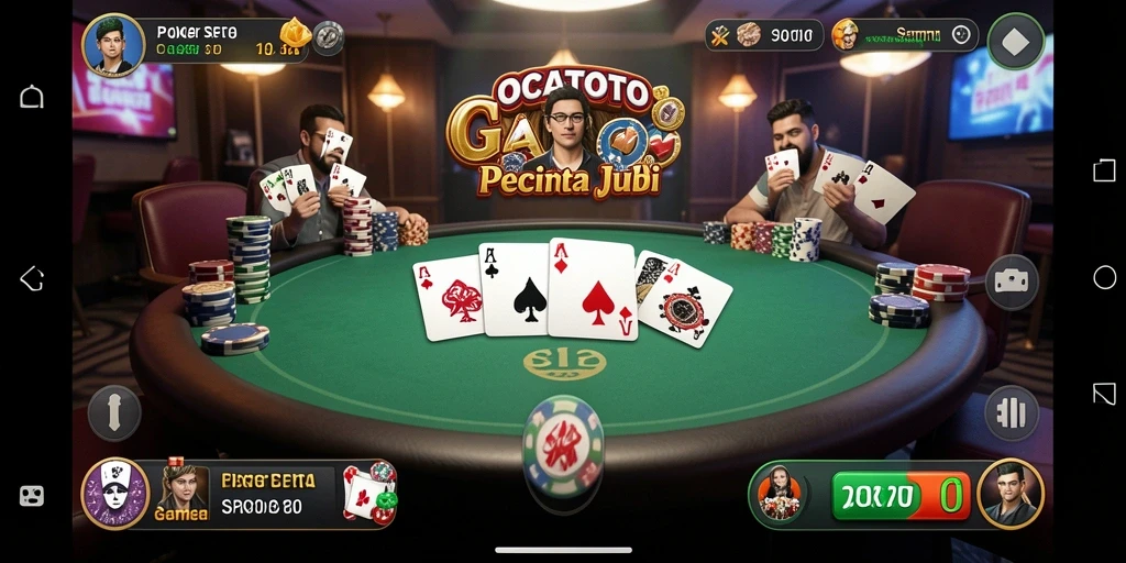 Tampilkan gameplay seru dalam permainan Poker OCATOTO.