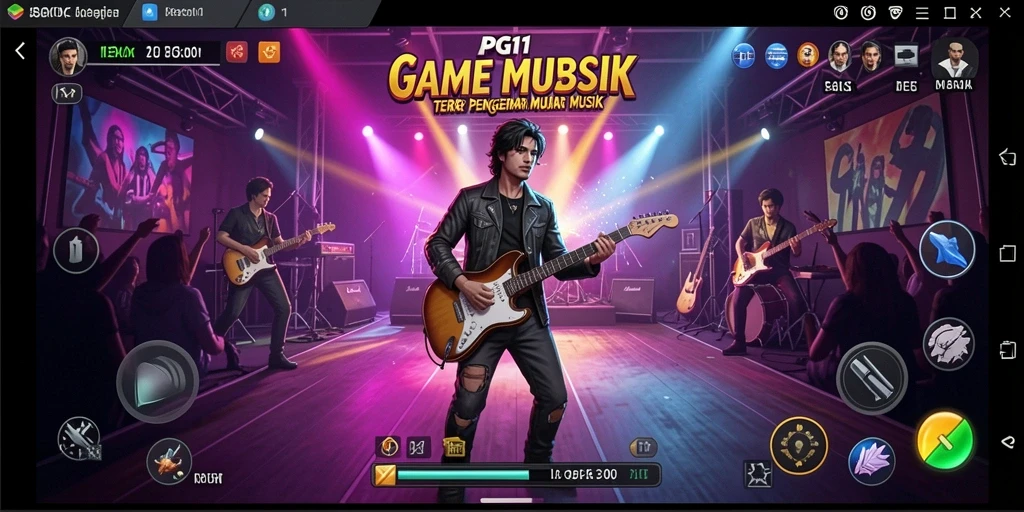 Tangkapan layar PG11 menunjukkan pengguna menikmati gameplay musik yang seru.