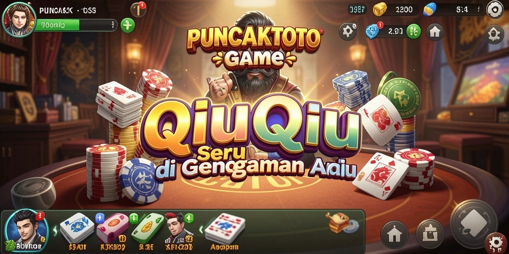 Tampilan gameplay QiuQiu PUNCAKTOTO yang menarik dan menghibur.
