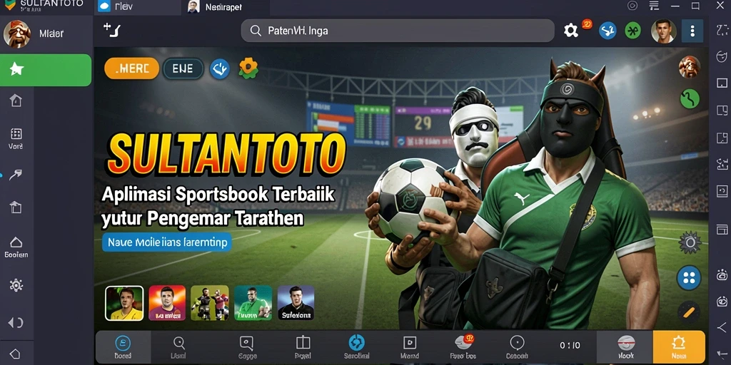 Screenshot utama SULTANTOTO menampilkan tampilan antarmuka taruhan olahraga.