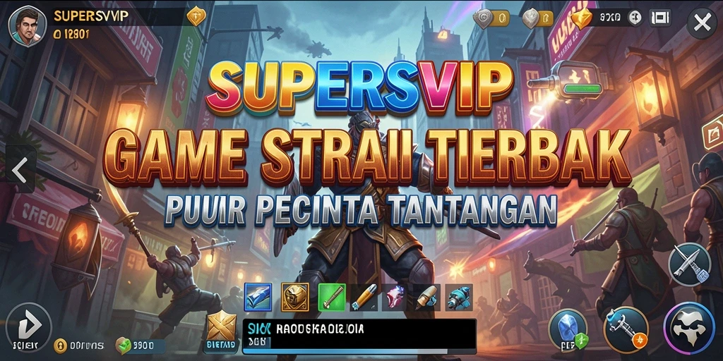 Tampilan gameplay SUPERSVIP yang menantang dan mendebarkan.