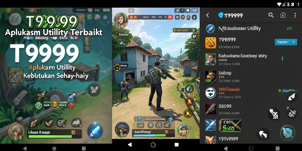 Tampilan antarmuka aplikasi T9999 yang intuitif dan interaktif.