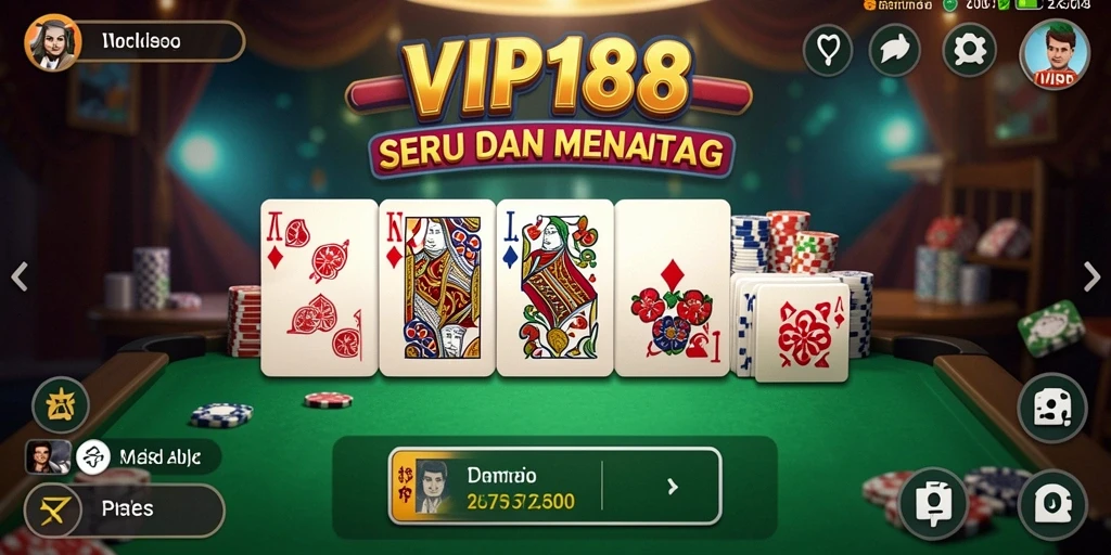 Tampilan gameplay seru di VIP188 saat bermain Domino.
