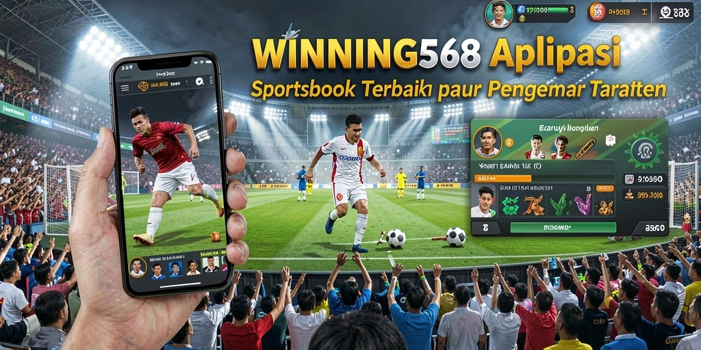 Screenshot utama WINNING568 menunjukkan antarmuka aplikasi sportsbook yang menarik.