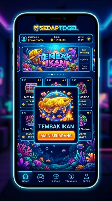Tampilan aplikasi sedaptogel yang sederhana dan mudah digunakan.